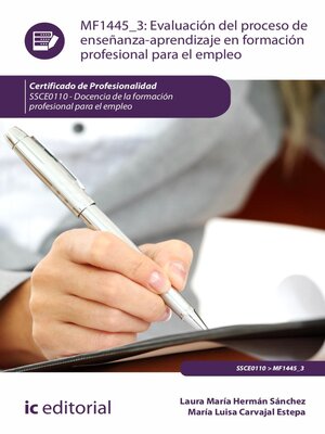 cover image of Evaluación del proceso de enseñanza-aprendizaje en Formación Profesional para el Empleo. SSCE0110
